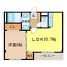 ワ・オーク 1LDKの間取り