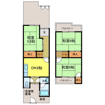 間取図 ミチハタハイツ7戸一