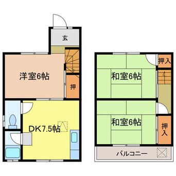 間取図 ミチハタハイツ4戸一