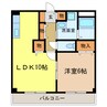 クイールⅠ 1LDKの間取り