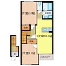 コンフォルト三日市 2LDKの間取り