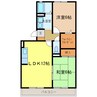 パストラル狭山 2LDKの間取り