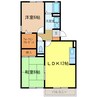 パストラル狭山 2LDKの間取り