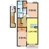 プラシード 2LDKの間取り