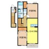 プラシード 2LDKの間取り