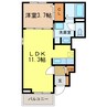 ソルジェンテ 1LDKの間取り