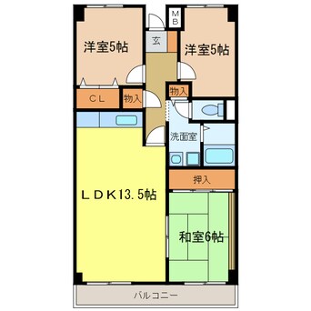 間取図 プレスト・コート壱番館