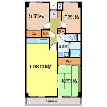 間取図 プレスト・コート壱番館