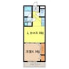 フローラ河内長野 1LDKの間取り