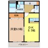 コーポゆうむら 1DKの間取り