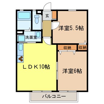 間取図 エスポワールⅡ