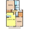 エスペランサC 2LDKの間取り