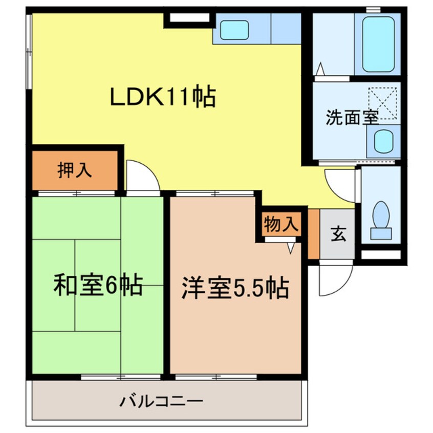 間取図 クレールタウンＡ棟