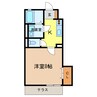 ボナールＡ棟 1Kの間取り