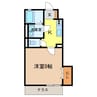 ボナールＡ棟 1Kの間取り