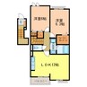 サンフェリスタⅠ 2LDKの間取り