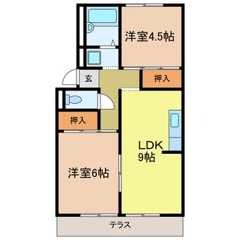 間取図 メロディーハイツ樫山