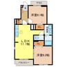 サンフェリスタⅡ 2LDKの間取り