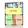 滝谷ユタカハイツ 2LDKの間取り
