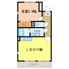 アミティエⅠ 1LDKの間取り