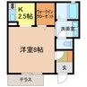 ヒルズコート 1Kの間取り