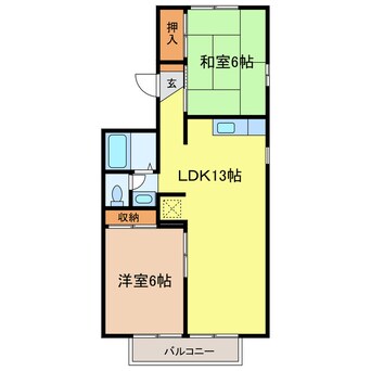 間取図 シャトー・ド・イワネ18号館