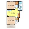 アンソレイユ 2DKの間取り