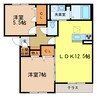 シャーメゾン　グリーンハイツ 1LDK+Sの間取り