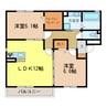 ヴィラージュ 2LDKの間取り