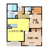 シャーメゾン　レグルス 2LDKの間取り