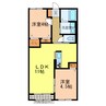 ルミエール　ハルム 2LDKの間取り