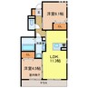 エミネンス　さやか 2LDKの間取り