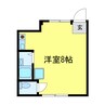 KSAマンション 1Rの間取り