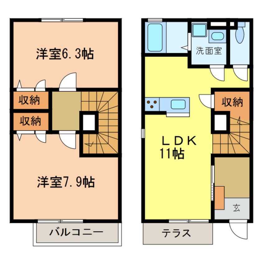 間取図 汐の宮町テラス