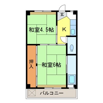 間取図 ビレッジハウス木戸　1号棟