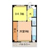 ビレッジハウス木戸　2号棟 1DKの間取り