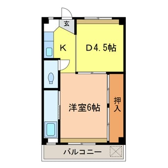 間取図 ビレッジハウス木戸　2号棟