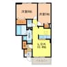 ファイン・キャピタルC 2LDKの間取り