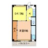 ビレッジハウス木戸　3号棟 1DKの間取り