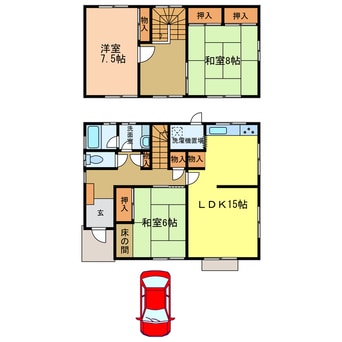間取図 サニータウン南町貸家