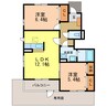 エレガント西山台 2LDKの間取り