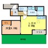 アルビネスⅡ 1LDKの間取り