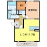 Valencia 1LDKの間取り