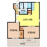 ステッラⅡ 2LDKの間取り