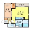 Ｅnew金剛 1LDKの間取り