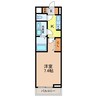 サンプラザ金剛 1Kの間取り