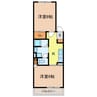 三貴マンション 2Kの間取り