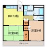 青葉ハイツ 2DKの間取り