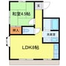 こうえいハイツ 1LDKの間取り