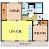 ヴィラナリー千代田 　9号棟 2LDKの間取り